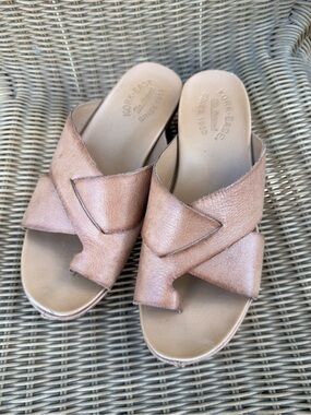 Kork-Ease Baja Sport Slide in Light Brown Leather Size 8